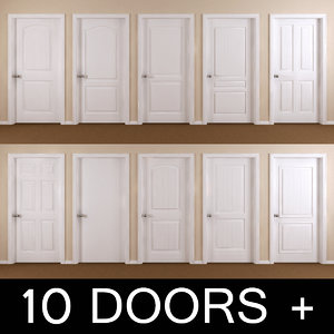 10 interior doors 3ds